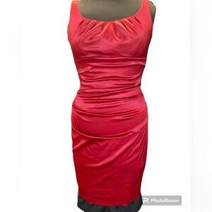 Pinup Retro Ruched stretch dress sz 14